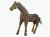 Product image 2 of the product “Standing Horse , the head is carved into wood, the body is made from single teak root pieces. The size is sbout 240cm lenght and 180cm height. ”